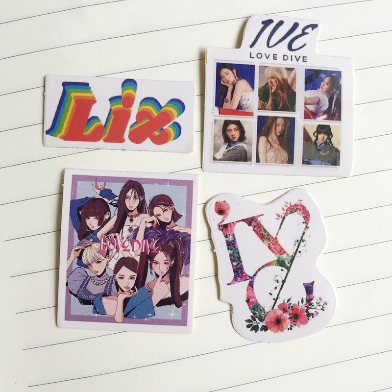 40pcs / Set Stiker Kpop LOVE IVE Untuk Dekorasi Skateboard / Laptop / Koper / Gitar / Notebook LY