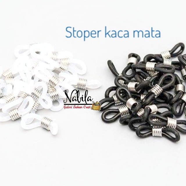 (12pcs) Rubber /konektor kaca mata bahan kaitan kaca mata bahan kerajinan tangan