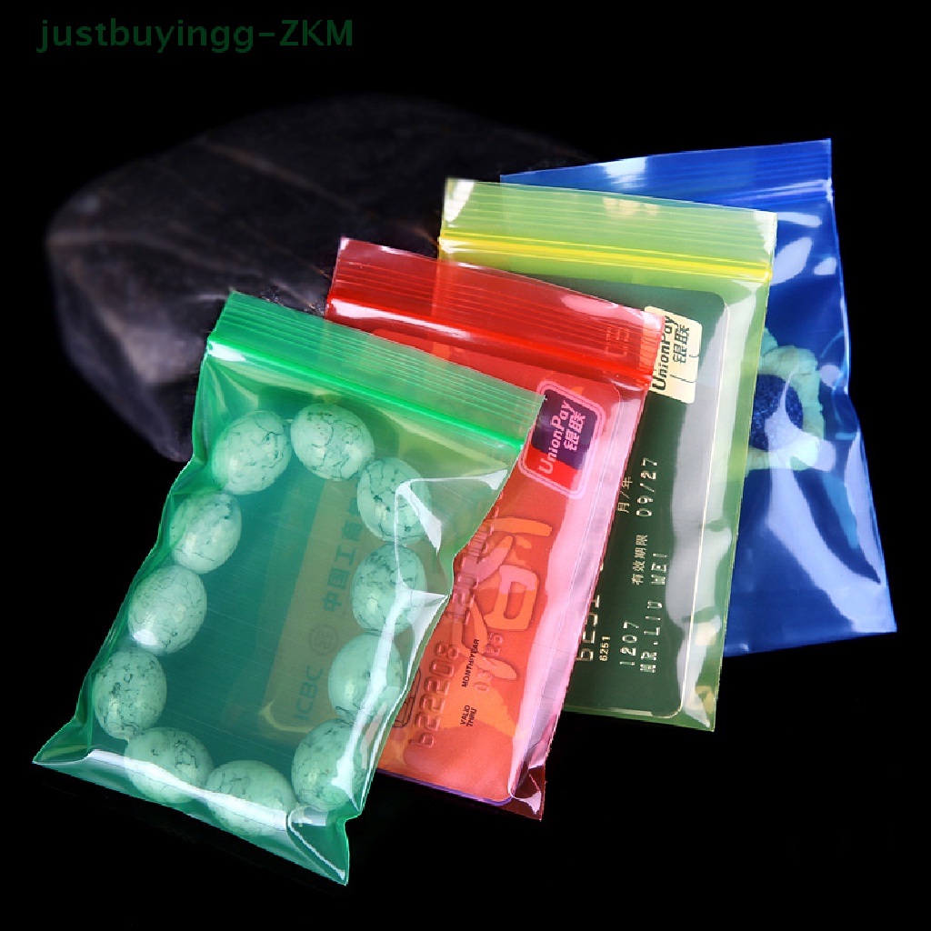 100 Pcs Kantong Kemasan Perhiasan Mini Tebal Dengan Ziplock