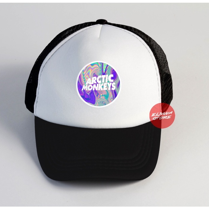 Topi Arctic Monkeys Logo / Topi Band / Arctic Monkeys / Topi Jaring Distro / Topi Premium / Topi Sablon / Elcustom