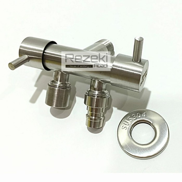 Kran Cabang Stainless Sus304 - Kran Shower - Kran Double Drat