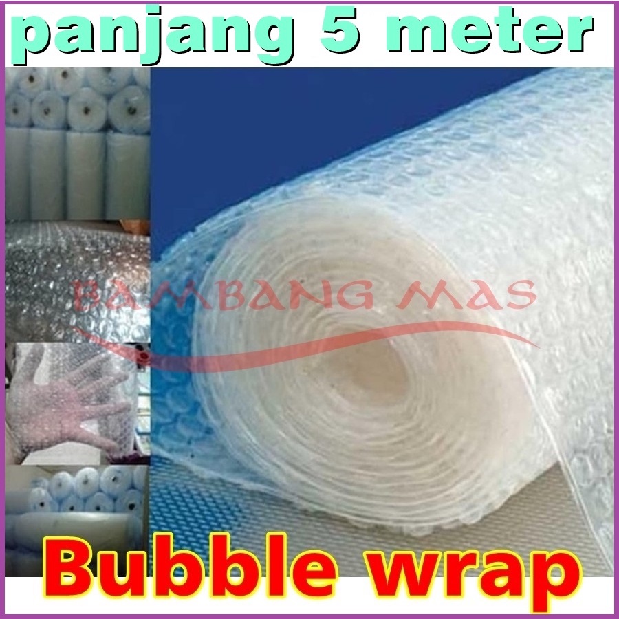 

Plastik bubble wrap gelembung plastik gelembung 5 meter pelindung pengaman packing