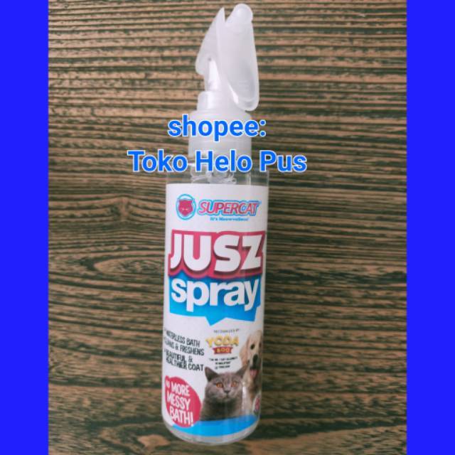 Jusz Spray Supercat 150 ml Just Spray Jamur Kucing Anjing Shampo Kering  Hewan Jus Spray