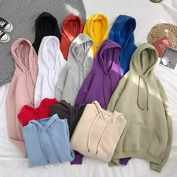 Parisdivarious Sweater Hoodie Jemper Polos Citayem Bahan Fleece Size S - XL (Pria &amp; Wanita)