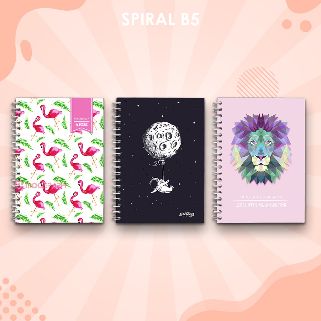 

Notebook Custom B5 Spiral - Agenda / Diary / Buku / Jurnal / Planner / Notes