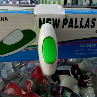 Saklar gantung new pallas hijau 2A/250V skakel listrik gantung ijo sakelar new palas sekakel jumbo