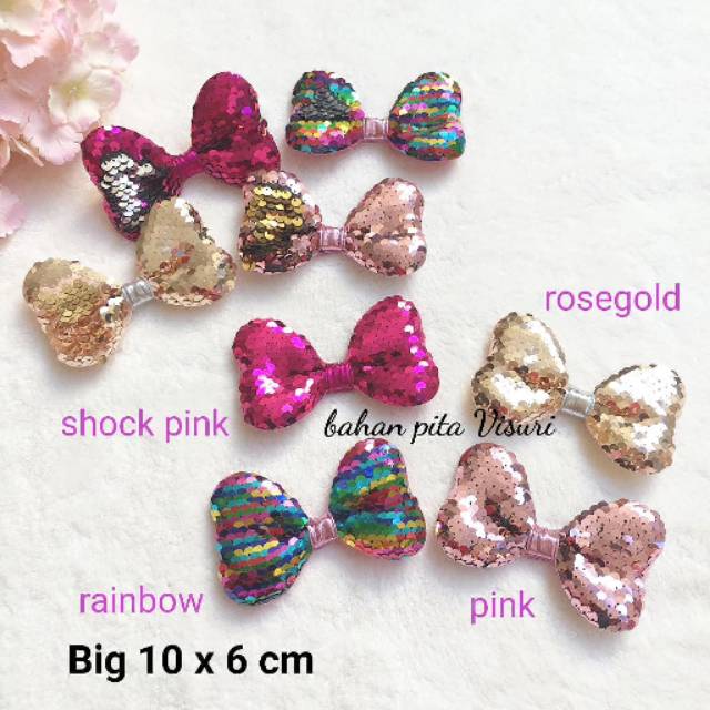 Bow Sequin Big 10 x 6 cm