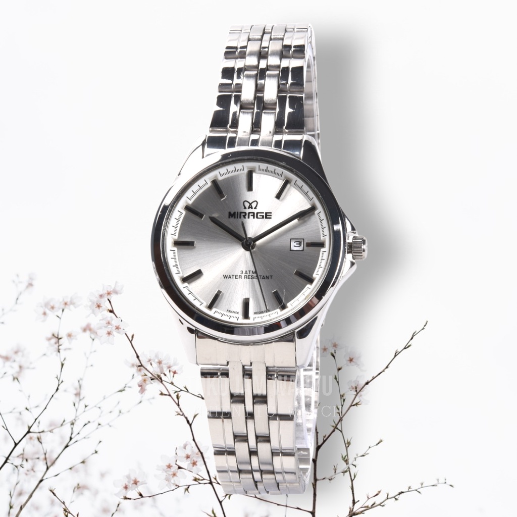 Mirage 8709L-A Jam Tangan Wanita - Silver - Stainless Steel