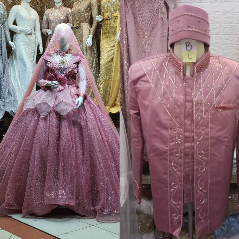 TERLARIS GAUN PENGANTIN COUPLE SALE//GAUN WEDDING COUPLE TERMURAH//BARBIE KIPAS//BASOFI