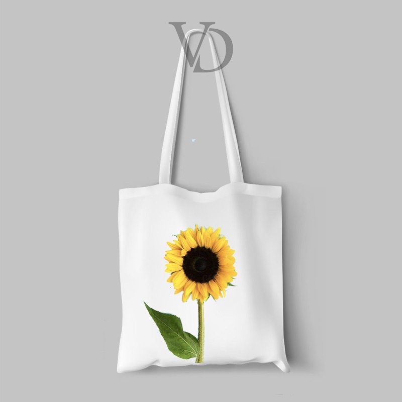 TOTE BAG BAHAN KANVAS bunga mawar flower bag TERBARU / AESTHETIC TOTEBAG / TAS BELANJA KEKINIAN