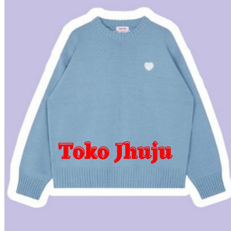 Basic Sweater Treasure Doyoung Style White Heart path