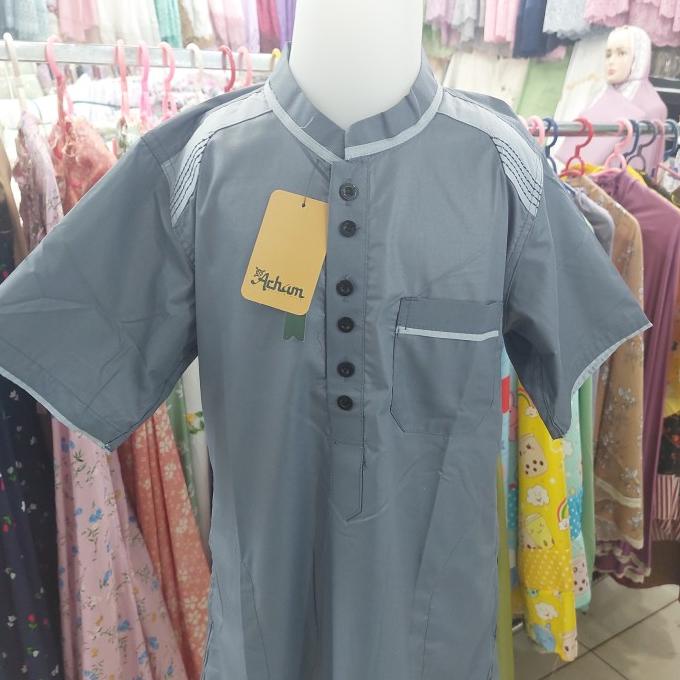 Promo Baju Koko Anak Setelan Lengan Panjang - Al Luthfi - Hitam