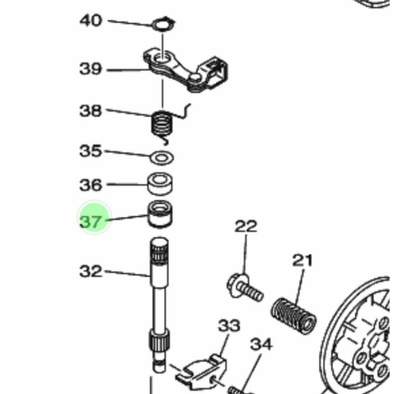 bearing bambu as stut kopling f1zr ori ygp fizr fiz f1z r laher lahar klaher bering iko bantalan setut tuas axle rod clutch