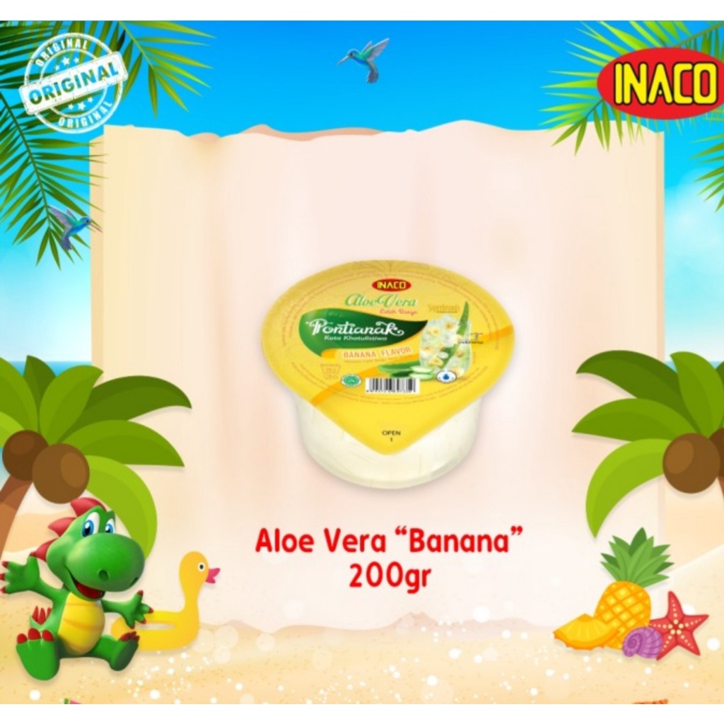 Inaco Aloevera Cup 200gr Banana Flavor LIDAH BUAYA RASA PISANG