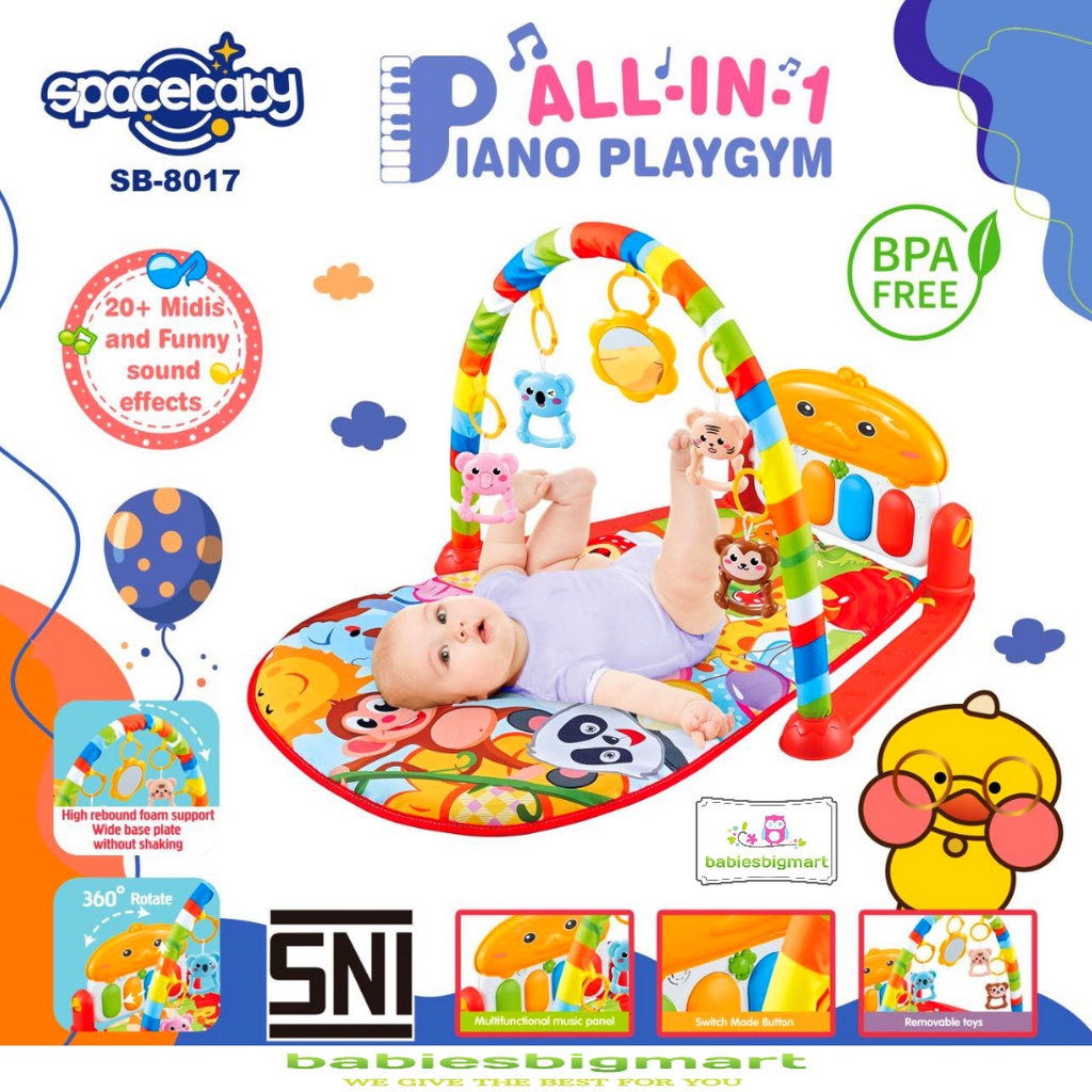 Piano Playgym Matras Spacebaby SB 8013 SB 8017 SB 8019 Sugar Baby Day Nite Projector Musik Set Mainan Piano