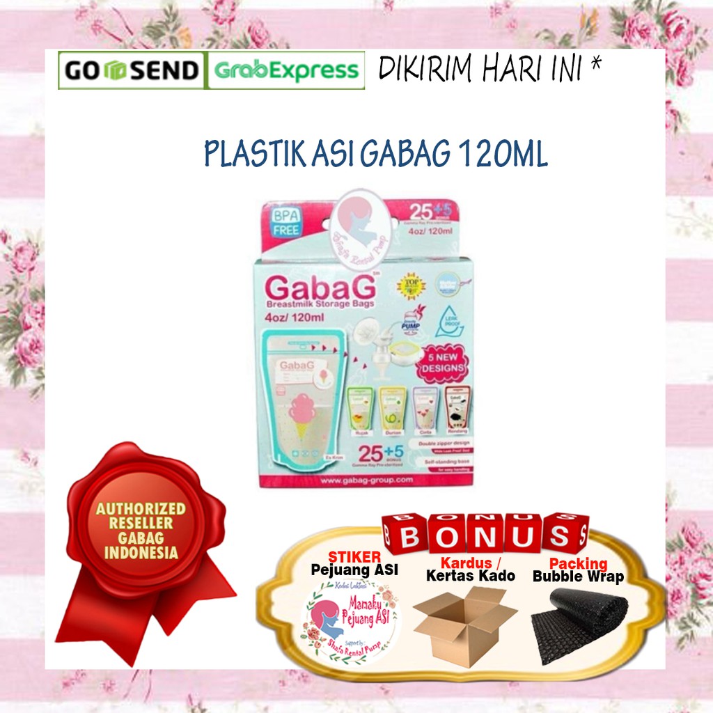 Plastik ASI Gabag 120ml / Kantong ASI Gabag 100ml isi 30