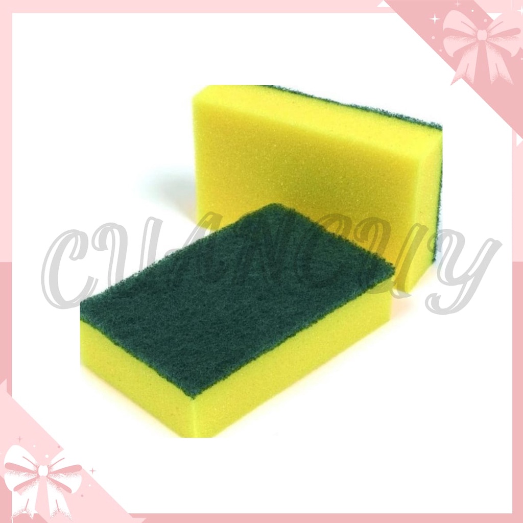 Cuancuy - Spons Cuci Piring Busa Sponge Cuci Piring Busa Kotak Serbaguna Peralatan Dapur Termurah-2