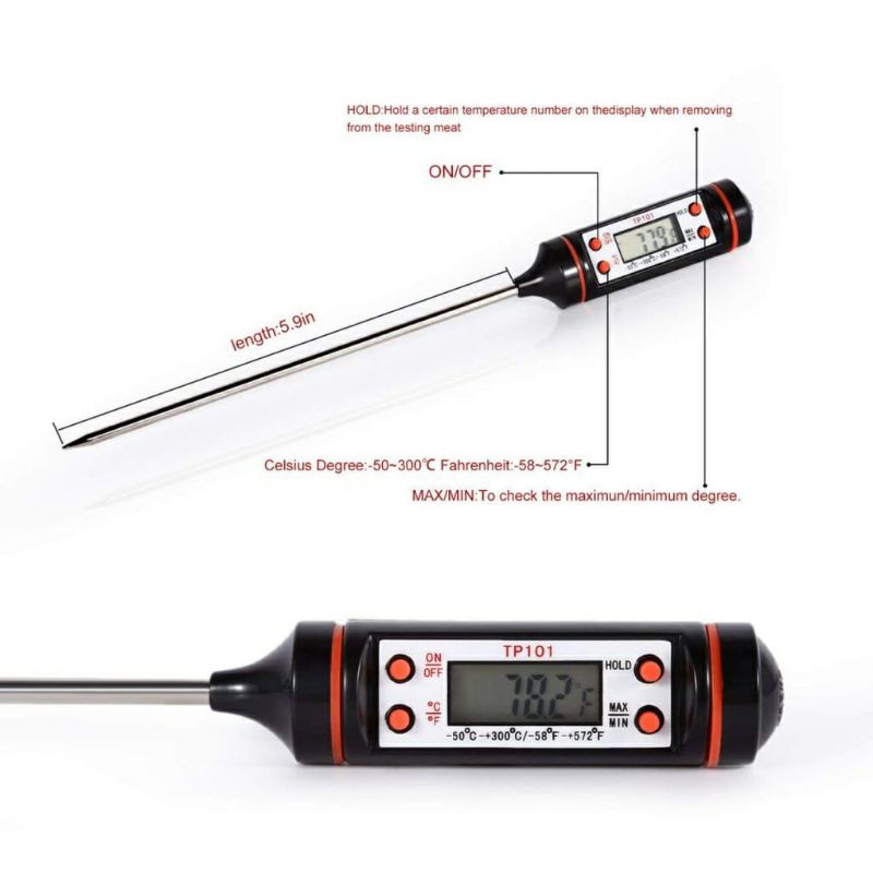 Termometer Masakan Digital  - Alat Pengukur Suhu Thermometer Makanan Air Daging