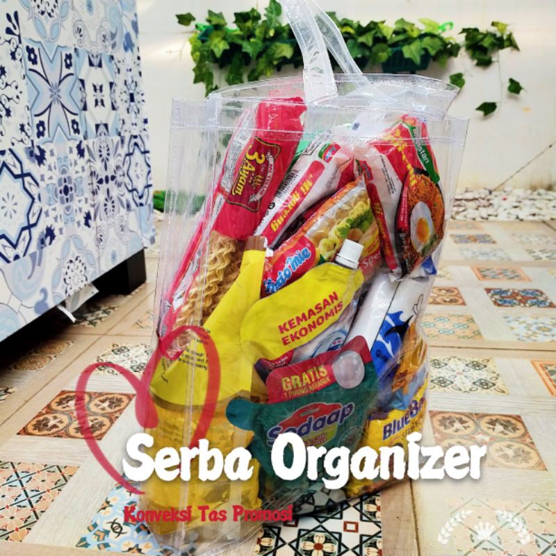 

30x12x40 Goodie bag JUMBO MIKA 0.20 TEBAL transparan souvernir goodiebag Tas mika jumbo PROMOSI