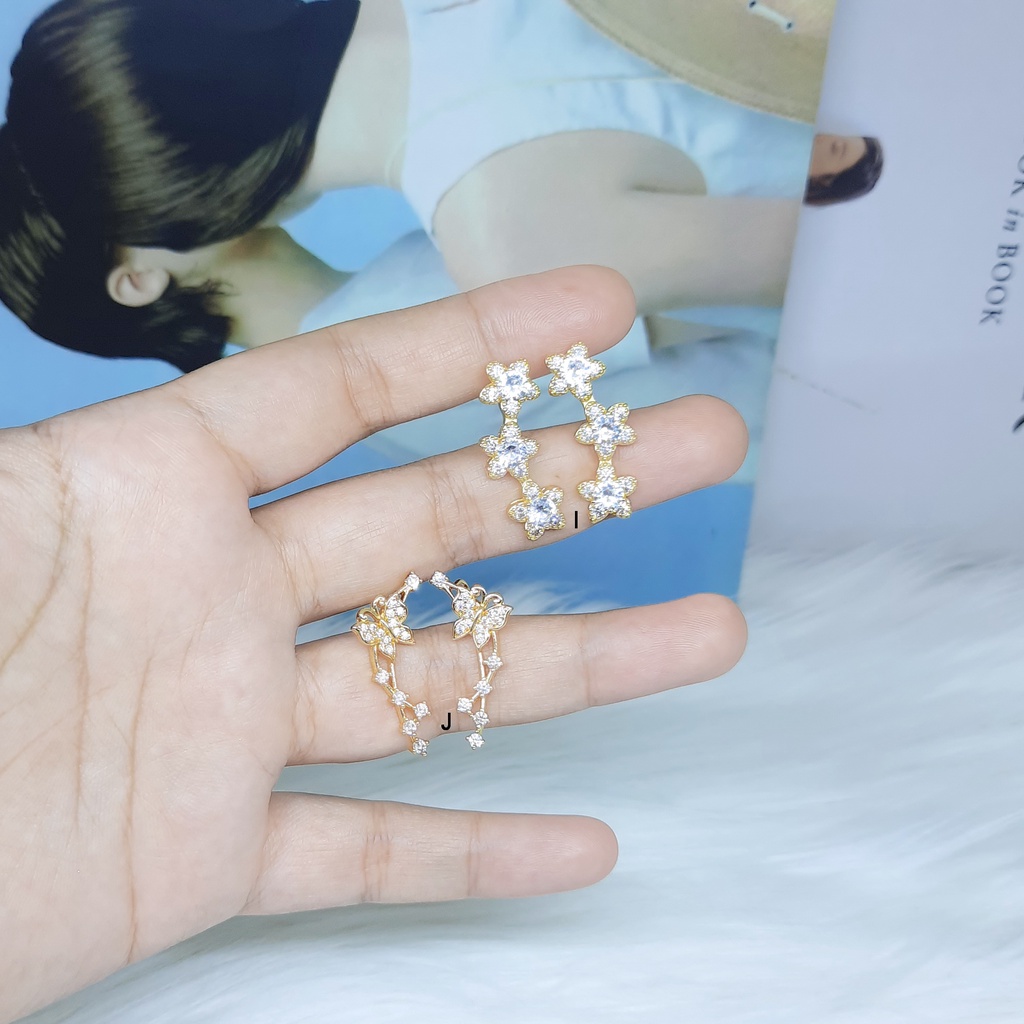 Anting Fashion Jalar Bunga Kupu - BE291