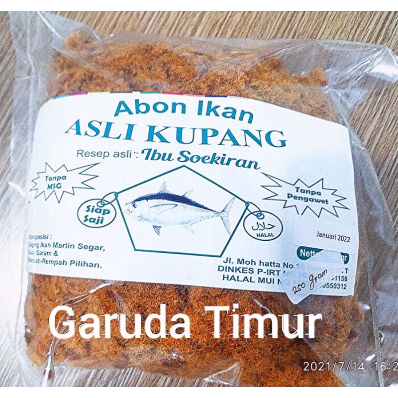 

250gr, Abon Ikan Marlin, Resep Ibu Soekiran, Asli Kupang, HALAL
