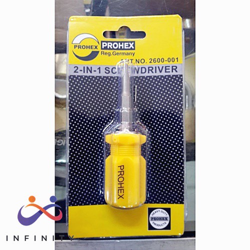 OBENG CEBOL / OBENG PENDEK BOLAK-BALIK PROHEX 2600-001 KUALITAS TERBAIK INF