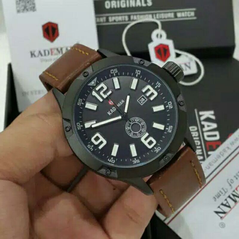 JAM TANGAN PRIA/COWOK KADEMAN ORIGINAL KULIT TERBARU ELEGANT HARGA BERSAHABAT