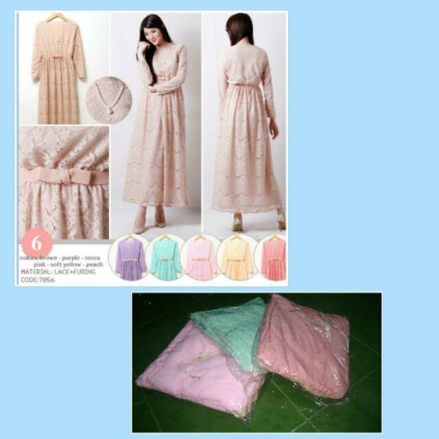 Long dress brokat
