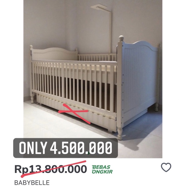 Ranjang box Baby to Teens 3level ketinggian BabyBelle ikea Ranjang bayi ranjang anak 120x200cm