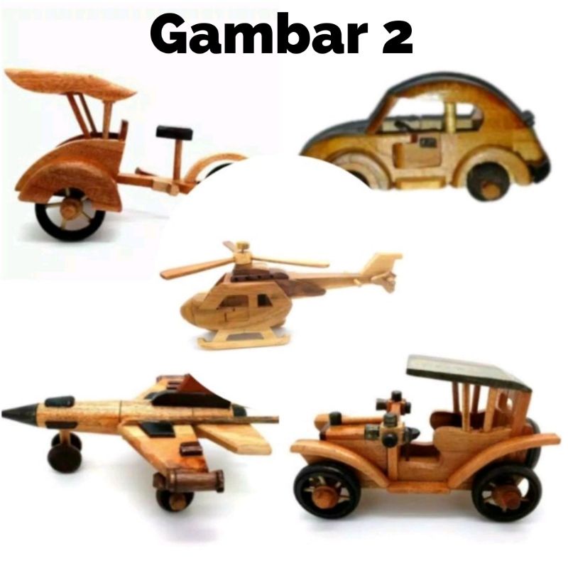 PAKET HEMAT MINIATUR KAYU ISI 5 PCS