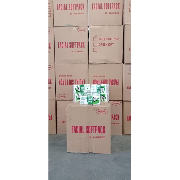 Tissu Green facial Panda / Green Soft Facial Tissue / Tisu Wajah
