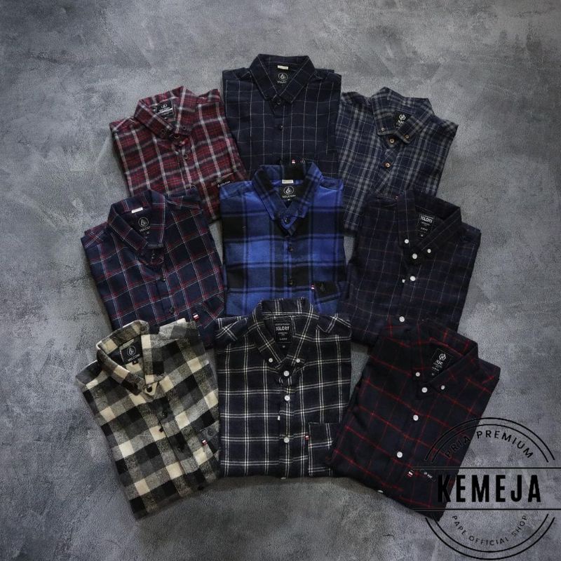  Kemeja  Flanel Pria  Kualitas Premium Lengan Panjang Unisex 