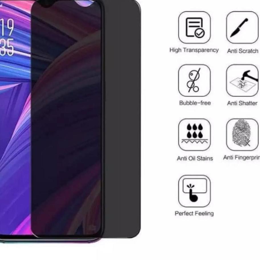 ﹩я►terlaku◄я﹩ XIAOMI REDMI 8 REDMI 8A REDMI NOTE 8 REDMI NOTE 8 PRO TEMPERED GLASS SPY PRIVACY HITAM