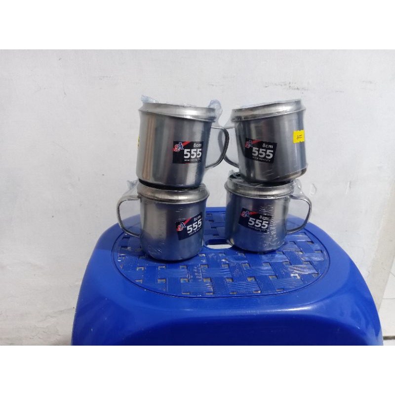Cangkir Mug & Gelas Minum Stainless Steel (8CM)