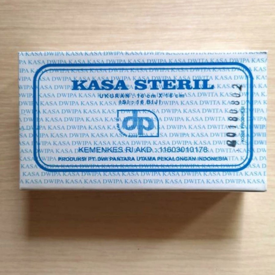 Kasa Steril DWIPA BIRU 16x16 cm / Kassa Seteril Dwipa / Verban Steril Isi 16pcs