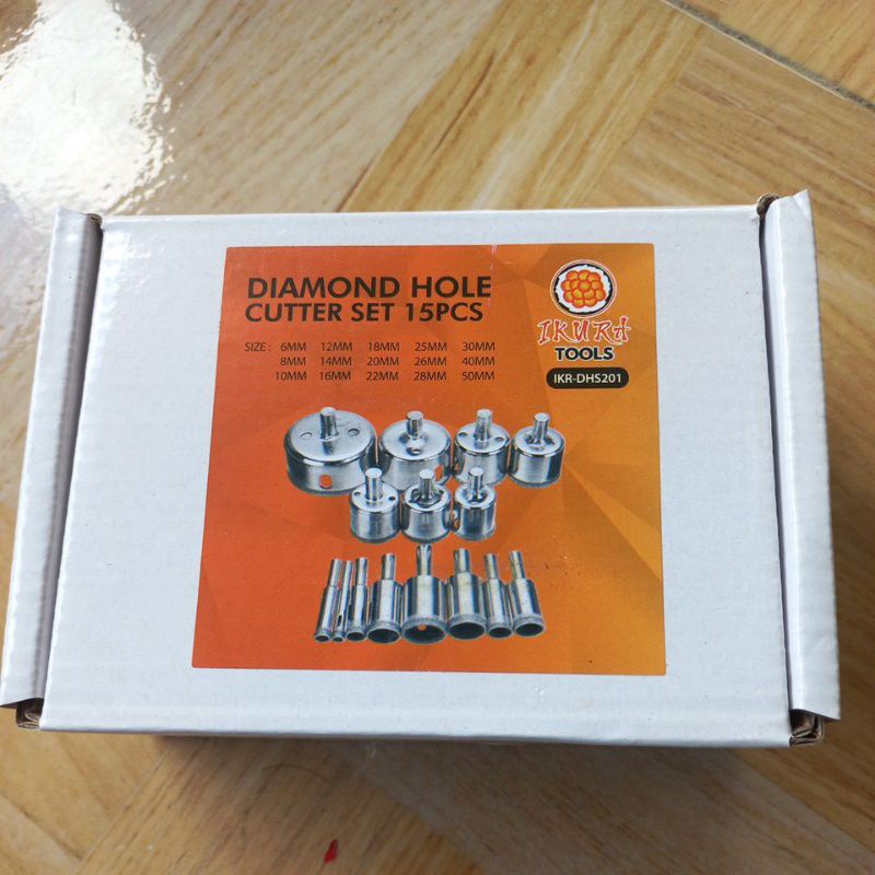 15 pcs. MATA BOR PELUBANG KERAMIK/GRANIT/KACA DIAMOND