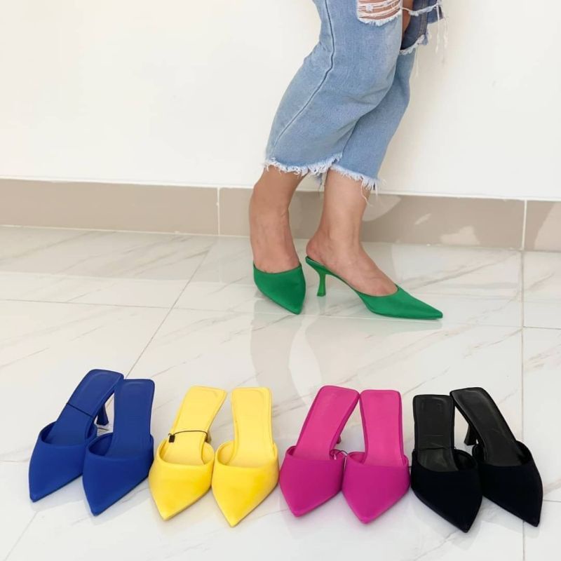 Heel Cewek | Sandal Pink | Pink Fuschia | Selop | Woman Shoes | Zs680