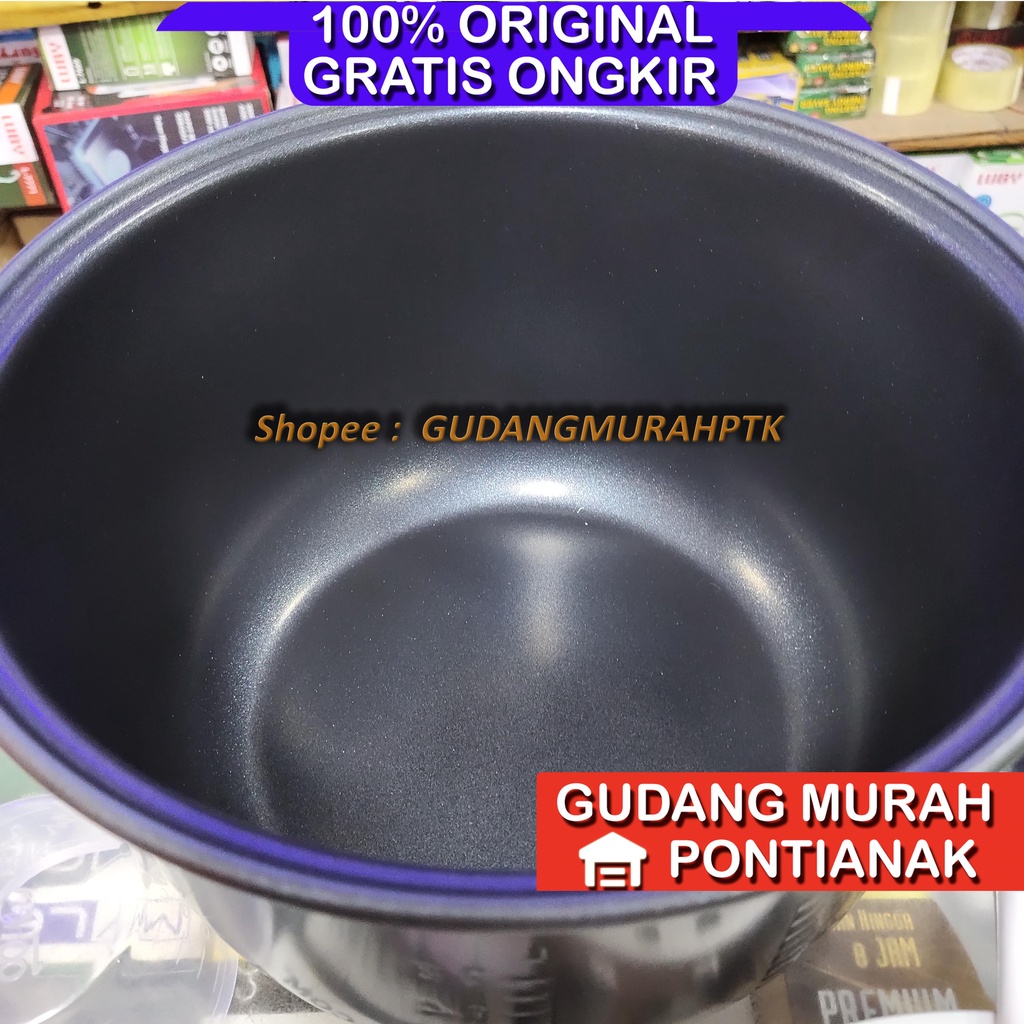 Ricecooker Turbo 2 TOMBOL MEMASAK dan MEnghangatkan ada ON OFF New Design Rice Cooker CRL1181 / Penanak Nasi Baru 1.8L Purple / Ungu Penanak nasi