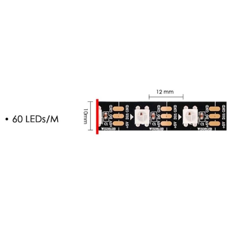 LED WS 2812B 300LED/ROLL 5M 5V