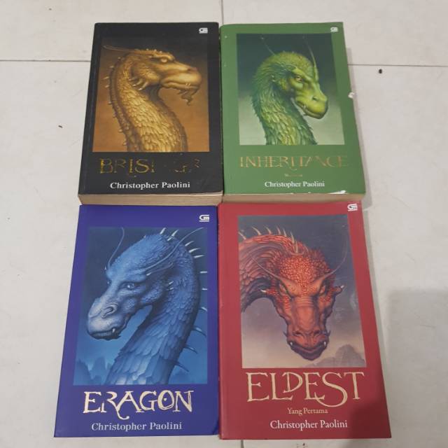 Buku/Novel Set Eragon Series 1-4 (#A) - Eragon, Inheritance, Eldest, Brisingr