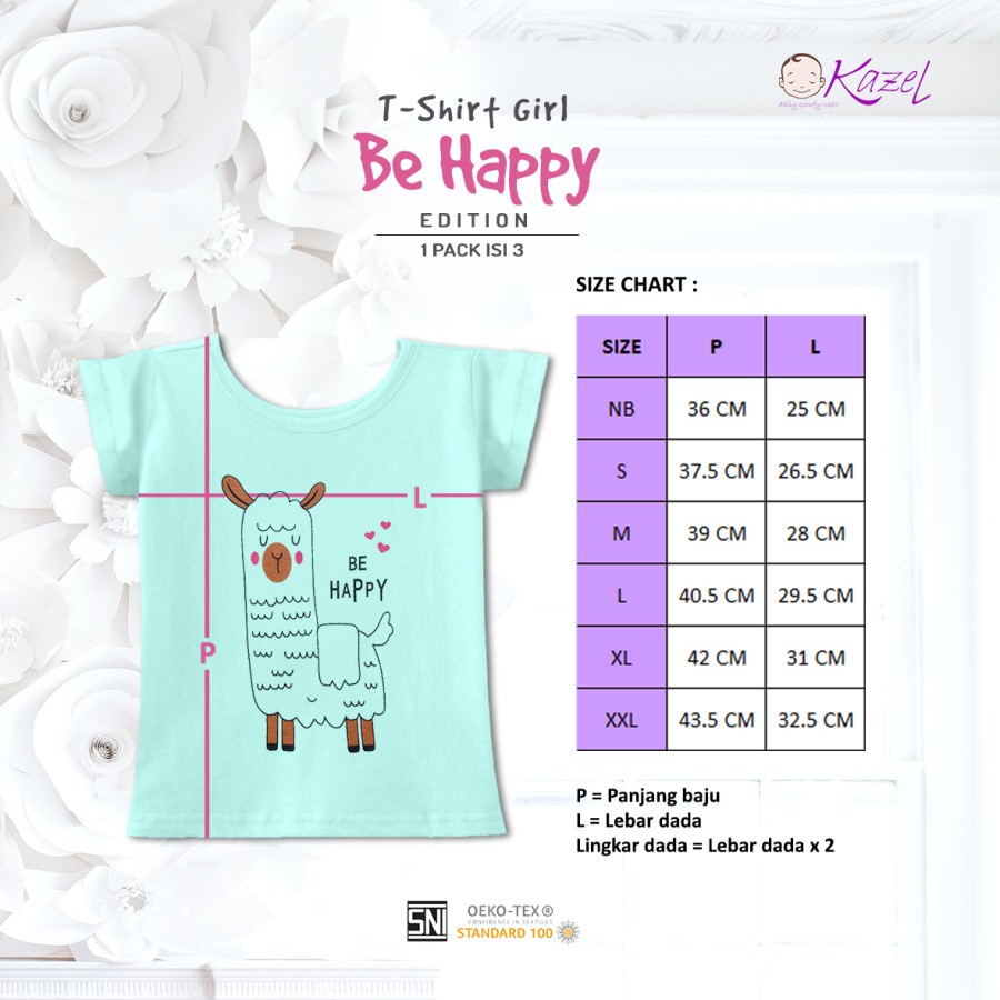 Kazel Tshirt Girl Be Happy Edition