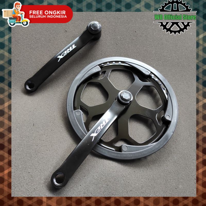 Crank Single Speed 48T / Gear Depan 48T TREX 170mm Crankset Chainring Minion Fixie Lipat Berkualitas