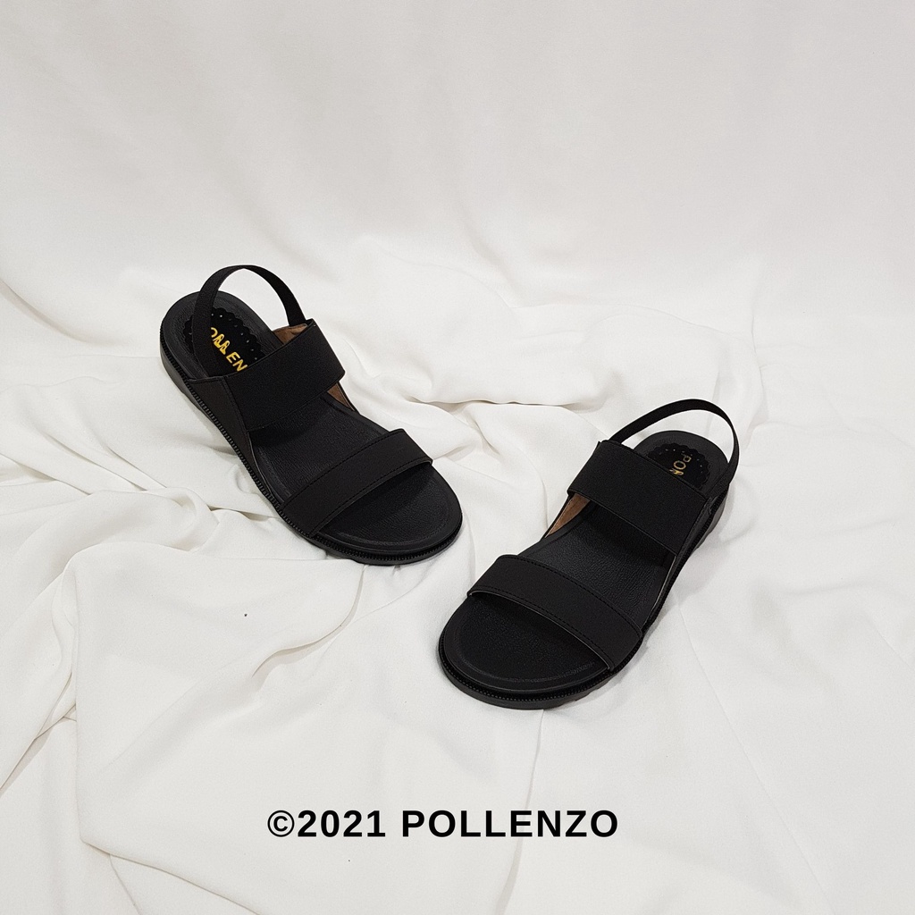 Pollenzo - Yoela Sandal Casual Dual-Strap Tali Karet Elastis Ap-306-6