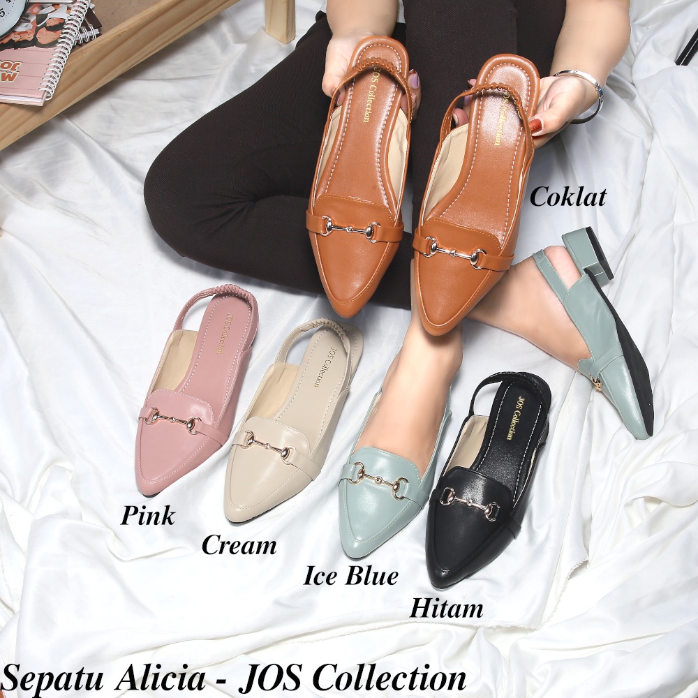 Sepatu Mules Wanita Heels Hak 3 cm  - Alicia by JOS Collection