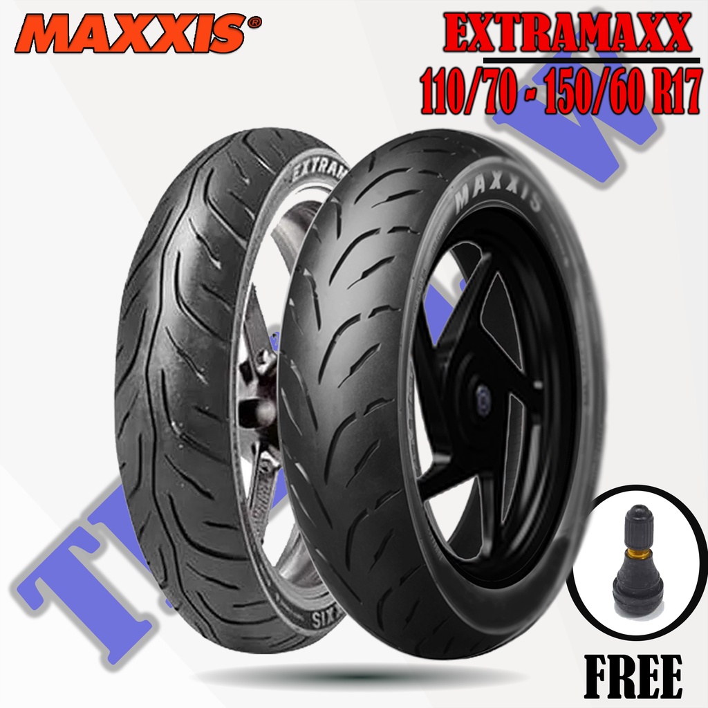Paket Ban Motor Moge // MAXXIS EXTRAMAXX 110/70 - 150/60 Ring 17 Tubeless