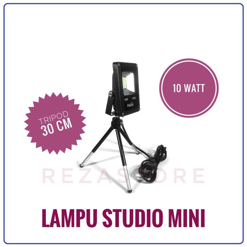 Lampu Foto Studio Mini 10 Watt Murah Tripod 20cm Lighting Foto Produk