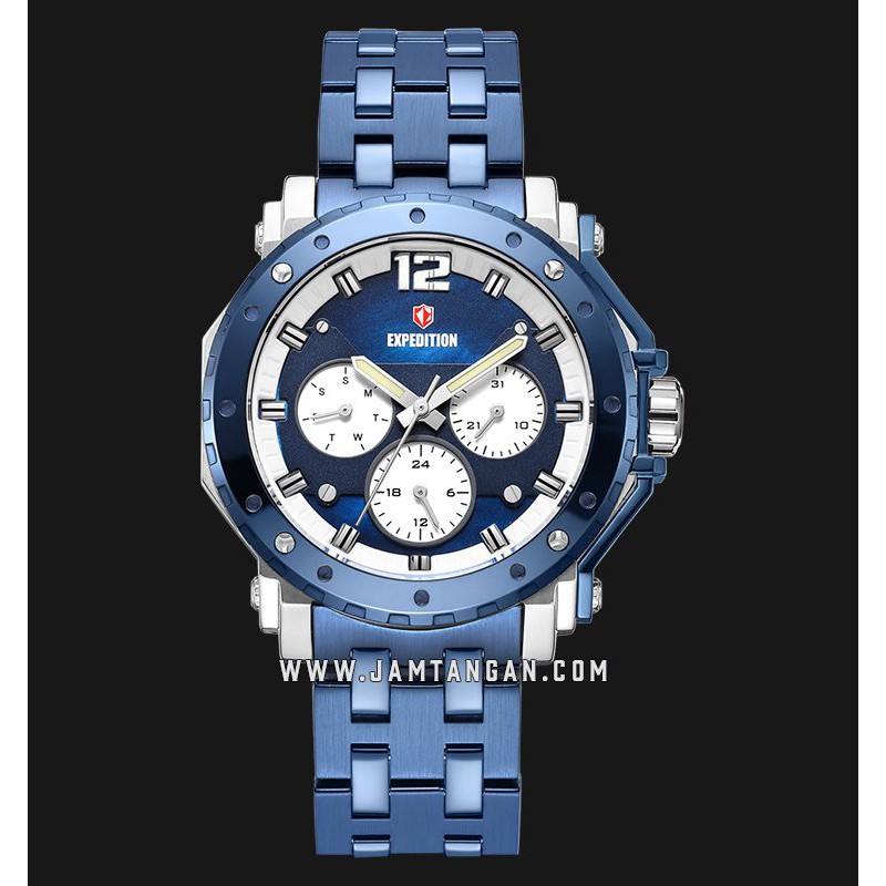 Expedition E 6402 BF BTUBU Ladies Blue Dial Blue Stainless Steel Strap