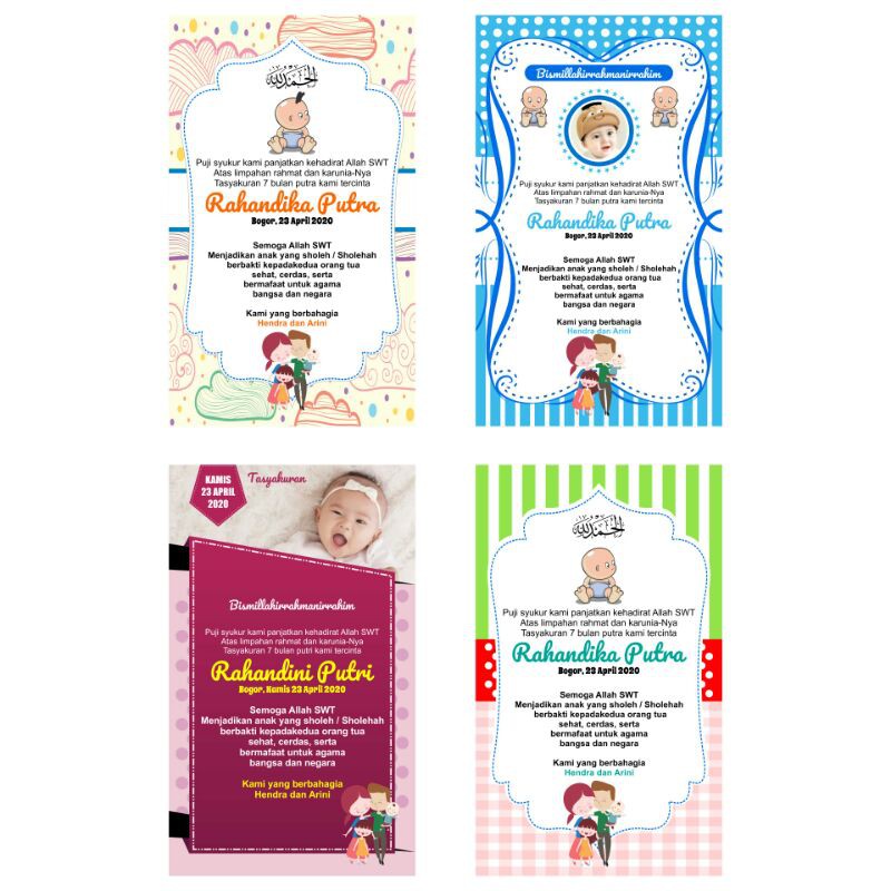 Jual Tasyakuran / kartu ucapan tasyakuran / Label tasyakuran | Shopee