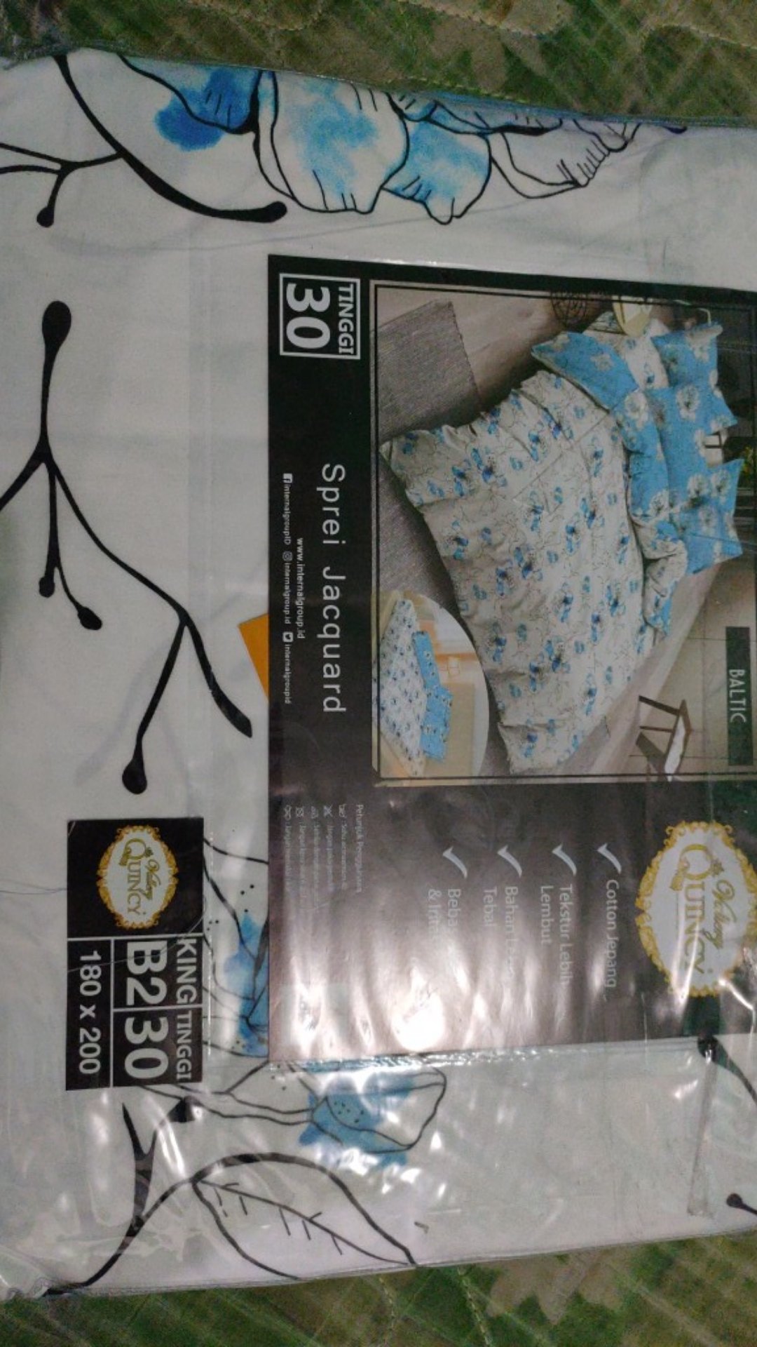 Sprei Valery Quincy Tinggi 30cm Uk 180x200