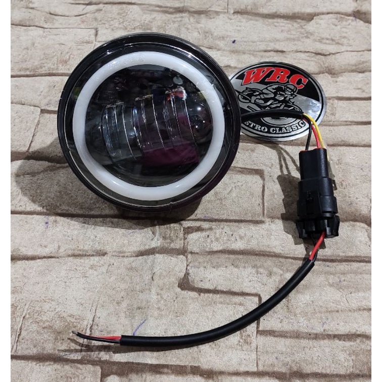 Lampu Depan Daymaker C70 4,5 Inch Foglamp LED Angel Eyes Dot Sae